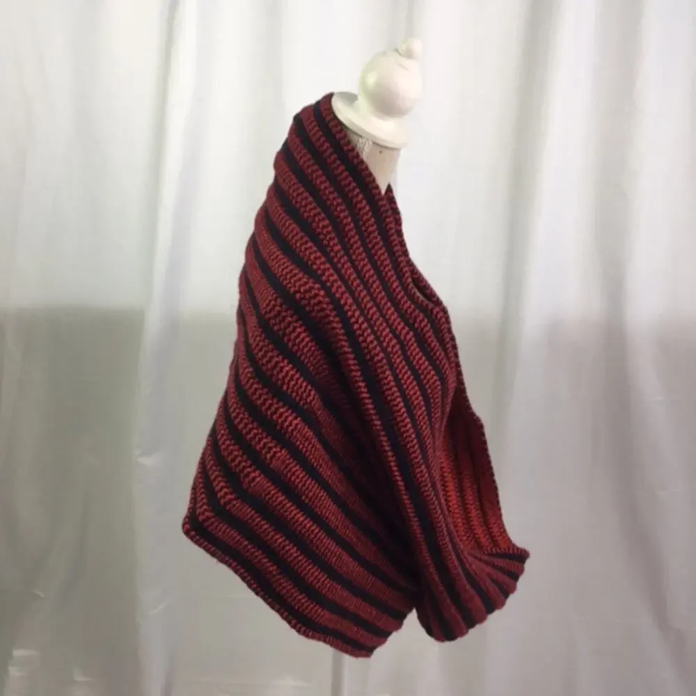 J. Crew Striped Infinity Scarf Red Blue